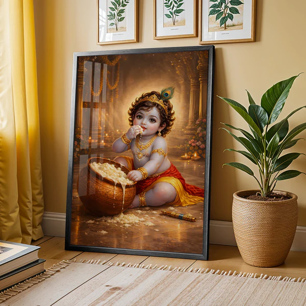 Little Krishna Digital Painting – 14 x 21 Inch